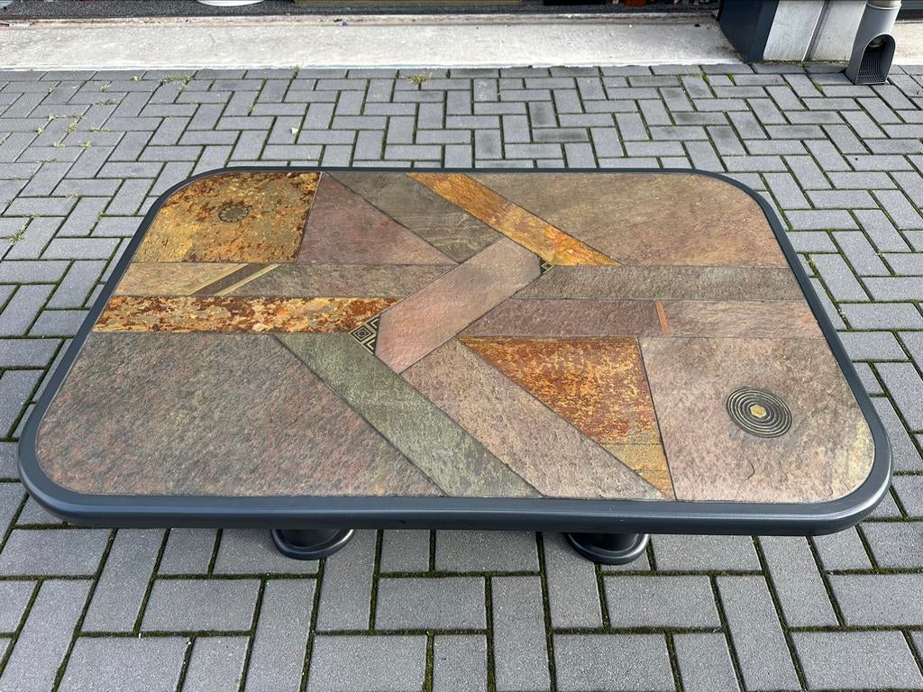 Stenen vintage coffeetable, Huis en Inrichting, Tafels | Salontafels, Ophalen, Gebruikt