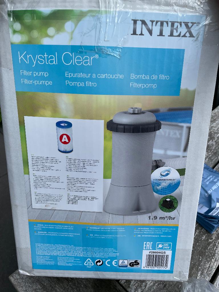krystal clear INTEX model 604g filter pomp zwembad nieuw, Tuin en Terras, Zwembad-toebehoren, Ophalen of Verzenden, Zo goed als nieuw
