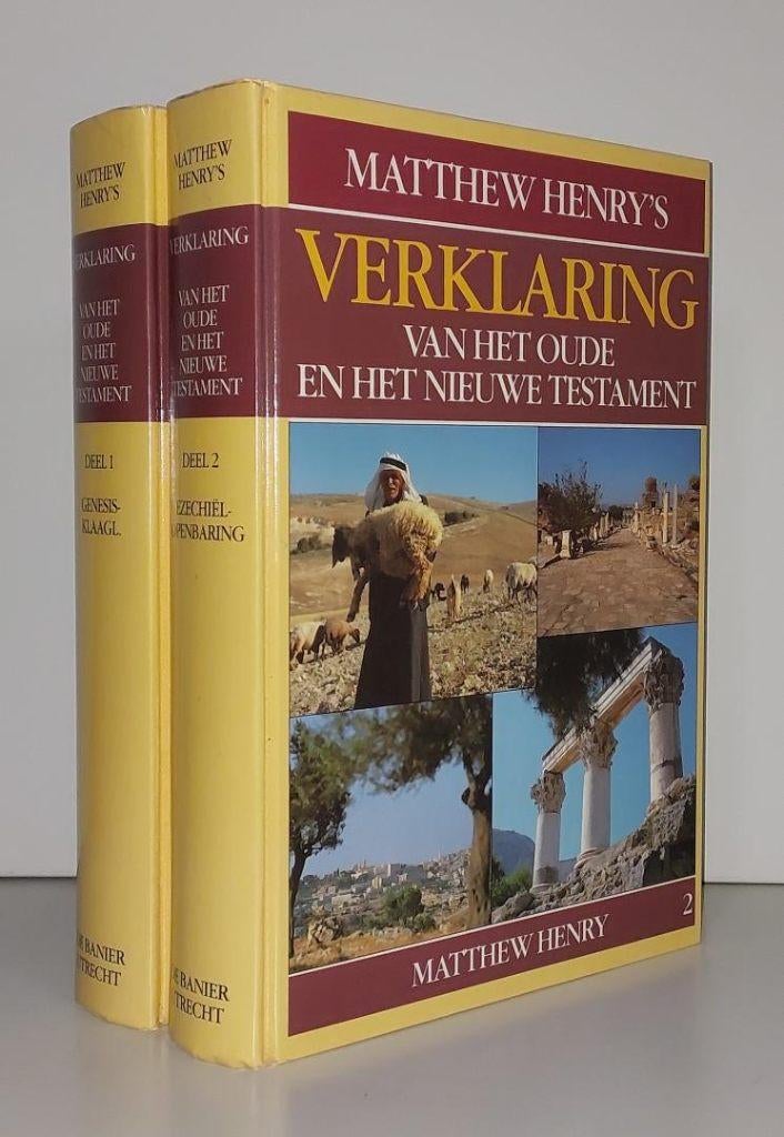 M. Henry: Verklaring van Oude en Nieuwe Testament (2 delen)., Boeken, Godsdienst en Theologie, Christendom | Protestants, Ophalen of Verzenden