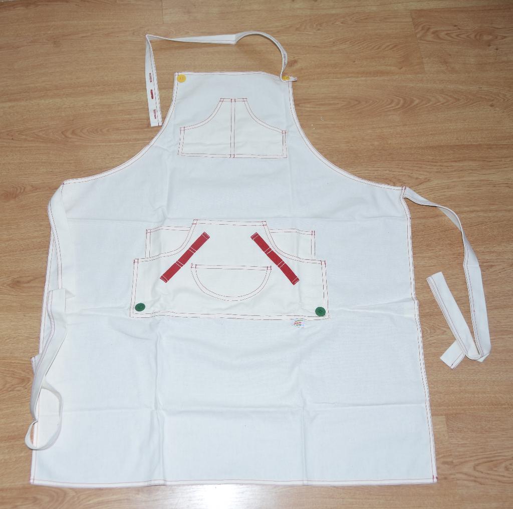 Nieuw keukenschort met vrolijke knopen schort, Ophalen of Verzenden, Nieuw, Schort