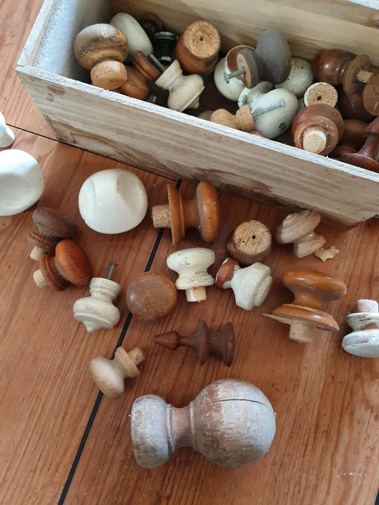 Partij deur meubel kast knoppen hout, Ophalen of Verzenden, Gebruikt