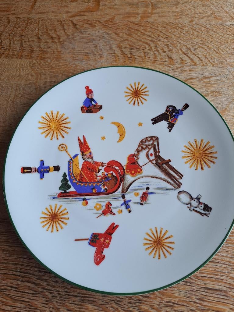 Sinterklaas bord 09 Engels porselein, Ophalen of Verzenden