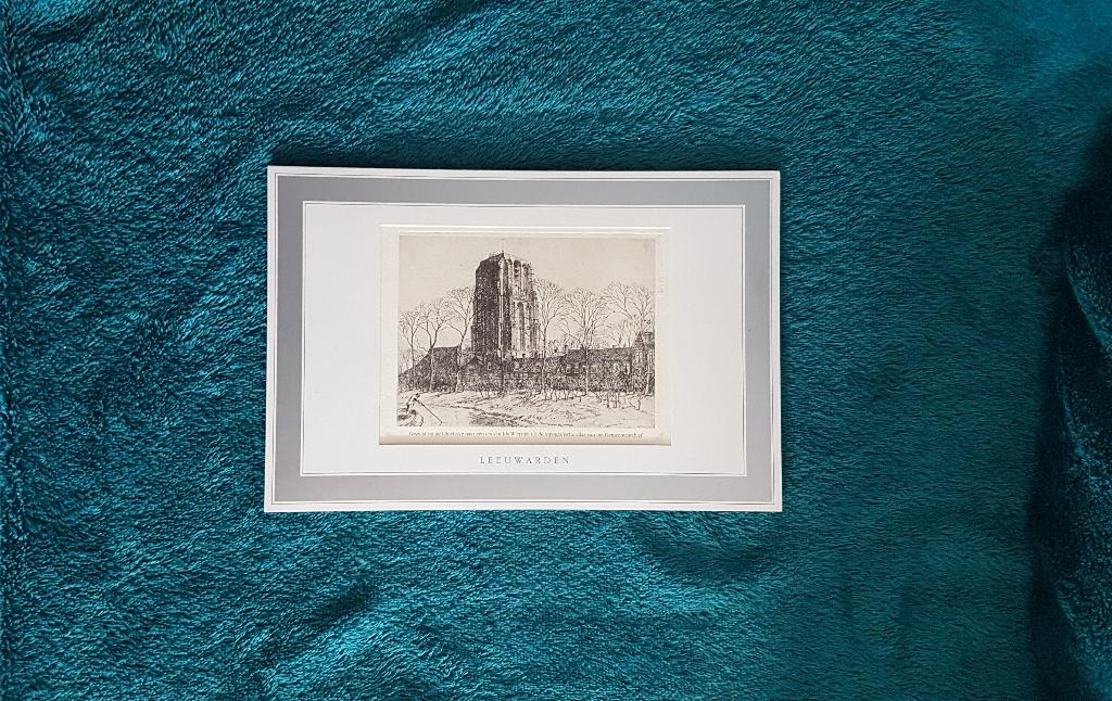 Gezicht op de Oldehove naar een ets van Ids Wiersma, Ophalen of Verzenden