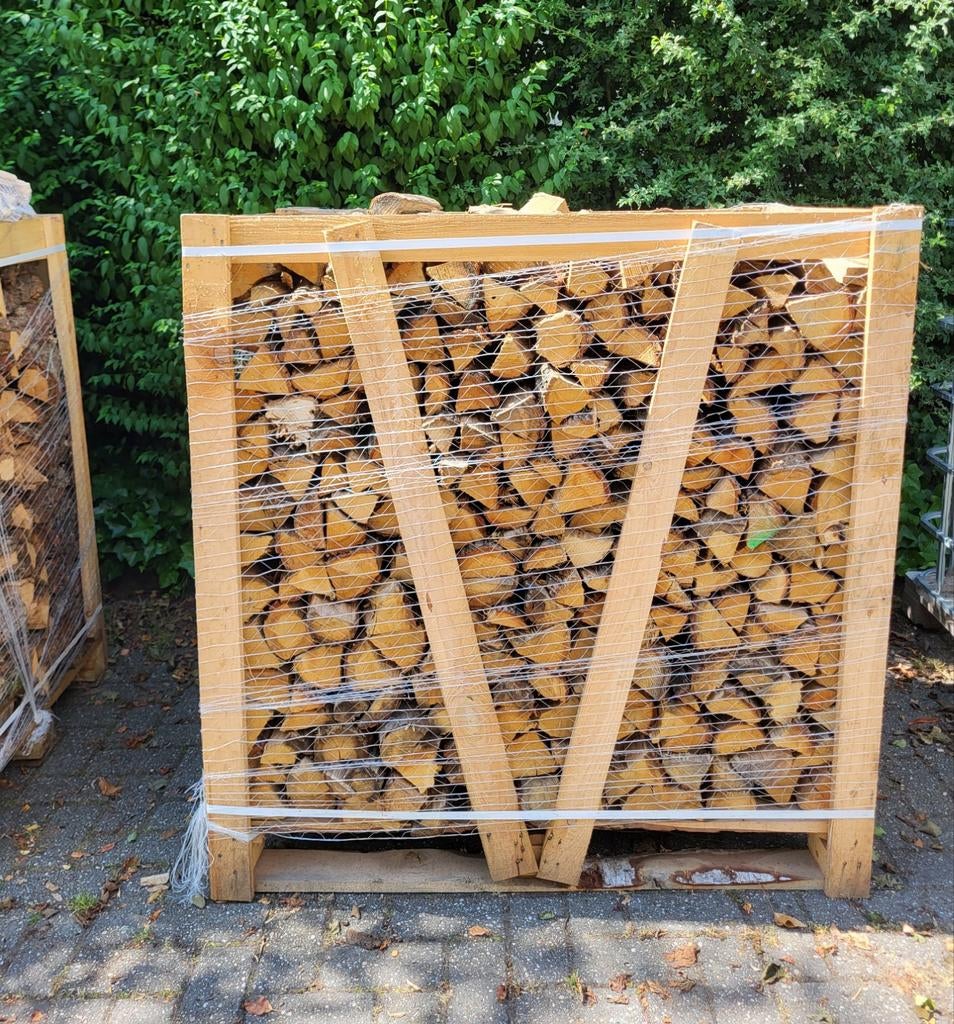 Haardhout direct stoken Eiken of Mix incl bezorgen regio, Tuin en Terras, 3 tot 6 m³, Ophalen of Verzenden, Eikenhout, Blokken