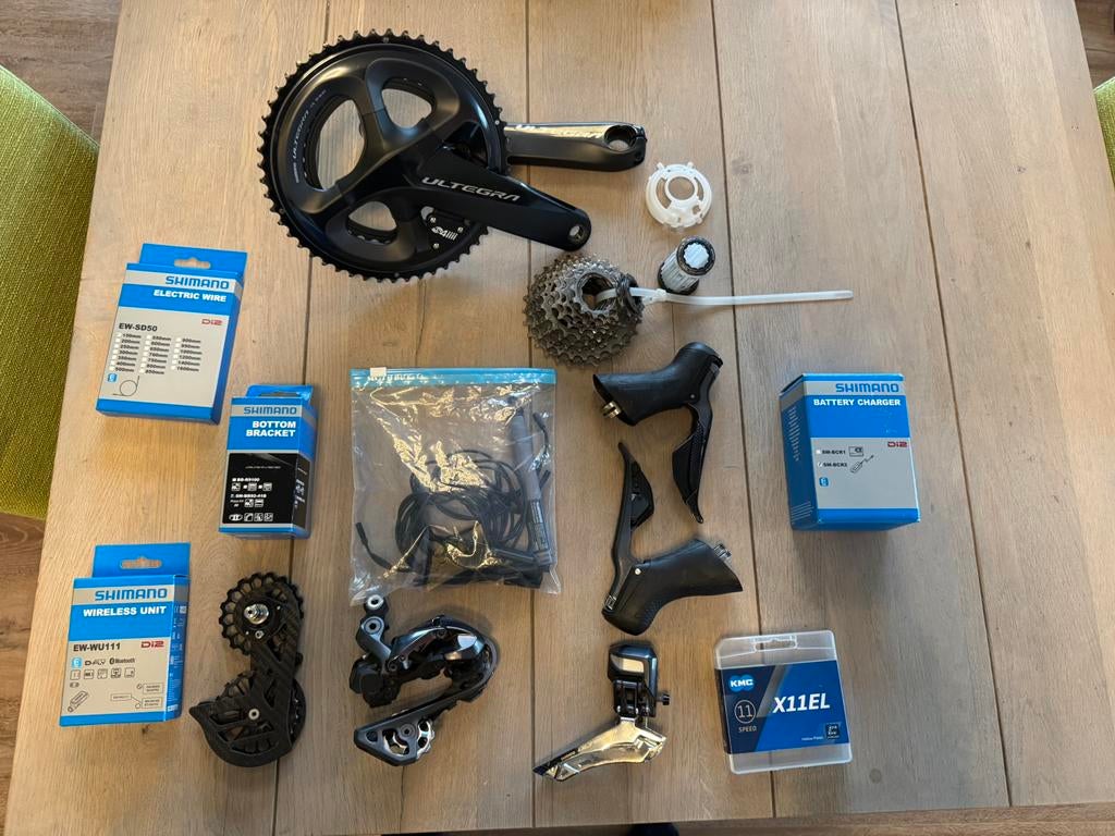 Shimano Ultegra R8000 Di2 groepset + powermeter, Ophalen of Verzenden, Zo goed als nieuw