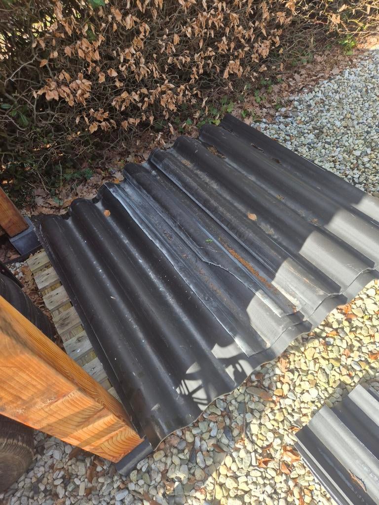 Vezelcement golfplaten voor 350x122 cm dak, Doe-het-zelf en Verbouw, Dakpannen en Dakbedekking, Ophalen