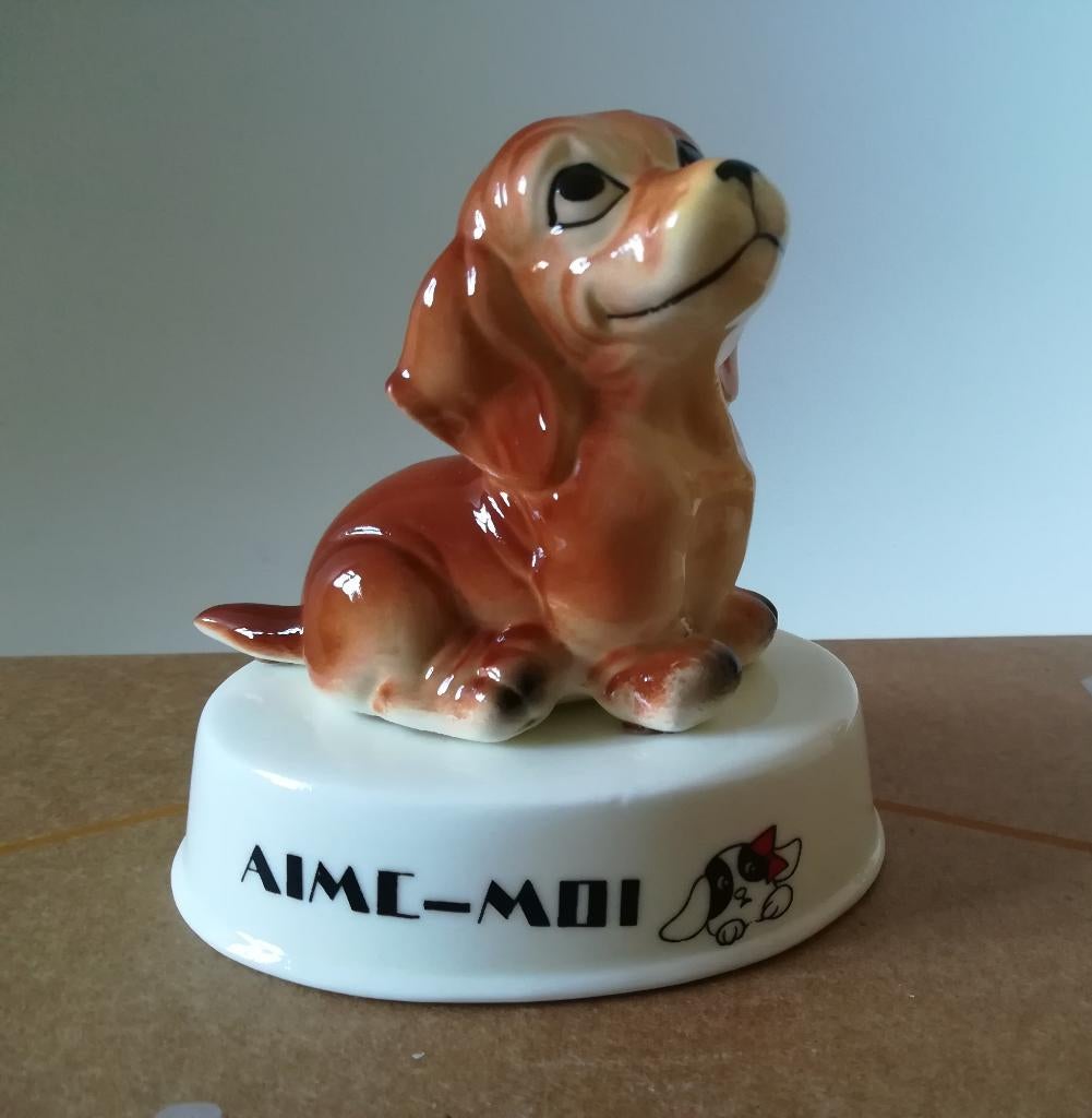 Keramieken Honden / Puppy Beeldje Japan 1970s, Ophalen of Verzenden, Zo goed als nieuw, Overige typen