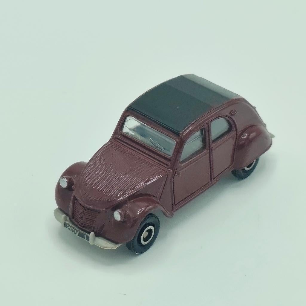 Citroën 2CV Corgi toys bordeaux rood, Ophalen of Verzenden, Zo goed als nieuw, Auto, Corgi
