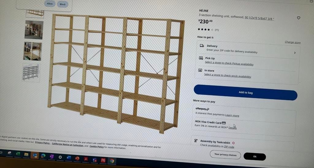 IKEA HEJNE 3-delige stellingkast van zacht hout, Ophalen, Gebruikt, Unisex volwassen