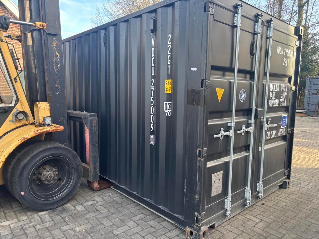Zwarte container 20ft opslagcontainer zeecontainer, Ophalen