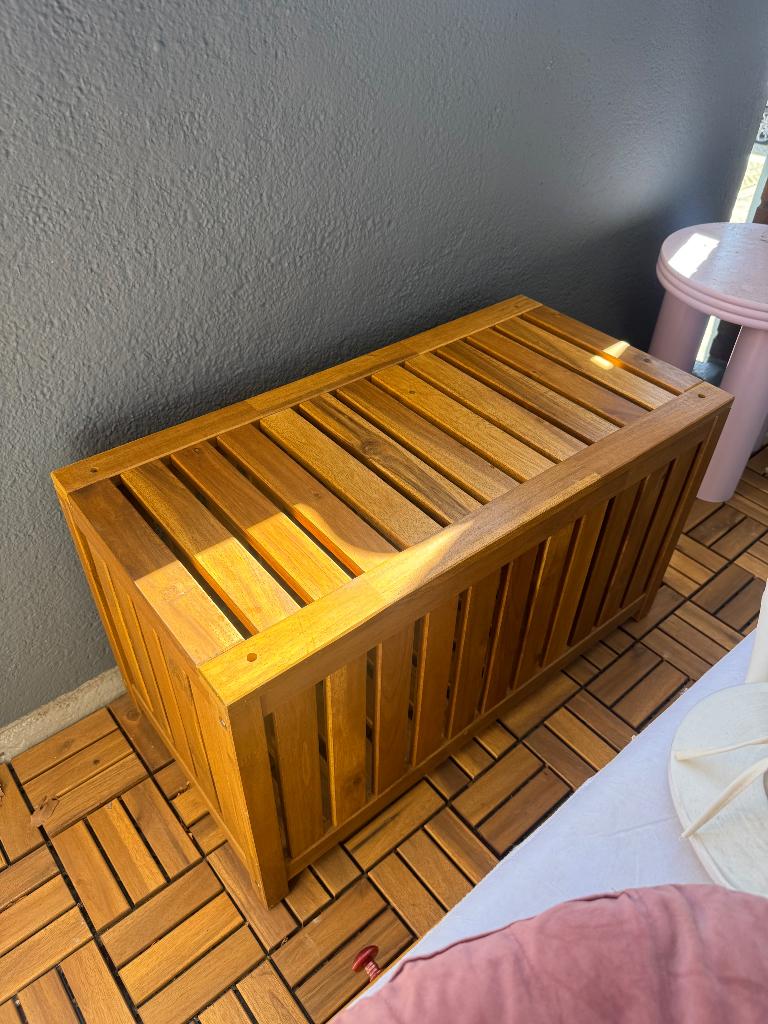 Opbergbankje Aciahout IKEA buiten, Ophalen, Nieuw, Hout