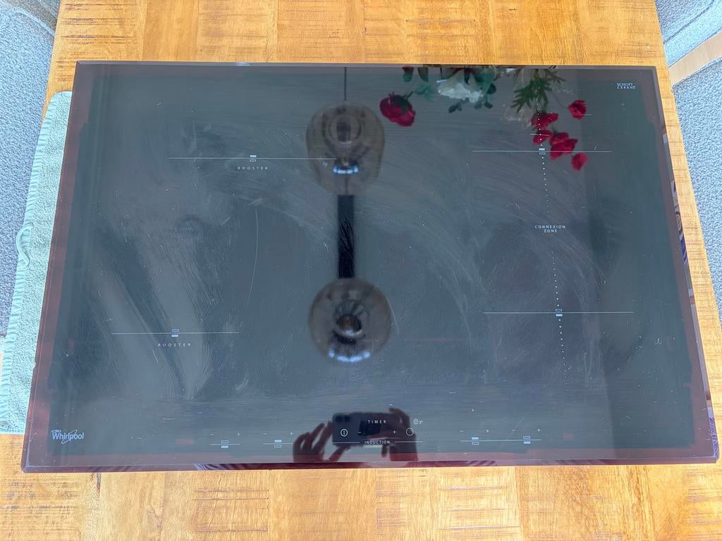 Whirlpool ACM 1032/BA inductiekookplaat, Ophalen, Gebruikt, 3 kookzones of minder, Inbouw