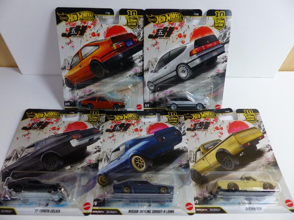 Hot Wheels Japan Historics 5 set, Auto, Unknown, Nieuw, Ophalen of Verzenden