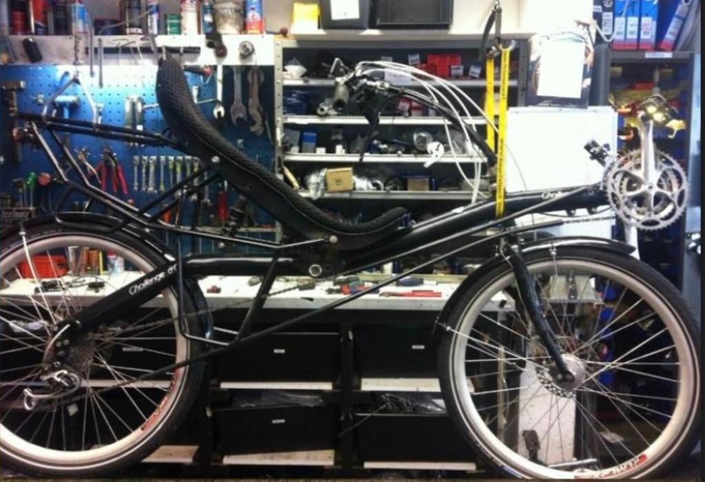 ligfiets Challenge Seiran zwart, uniseks, Ophalen, Gebruikt, Bovenstuur, Challenge