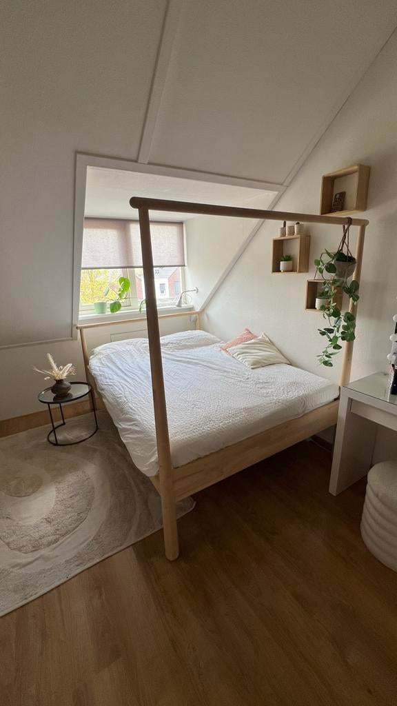 IKEA Gjöra bedframe 140x200, Ophalen, Gebruikt, Beige, Tweepersoons
