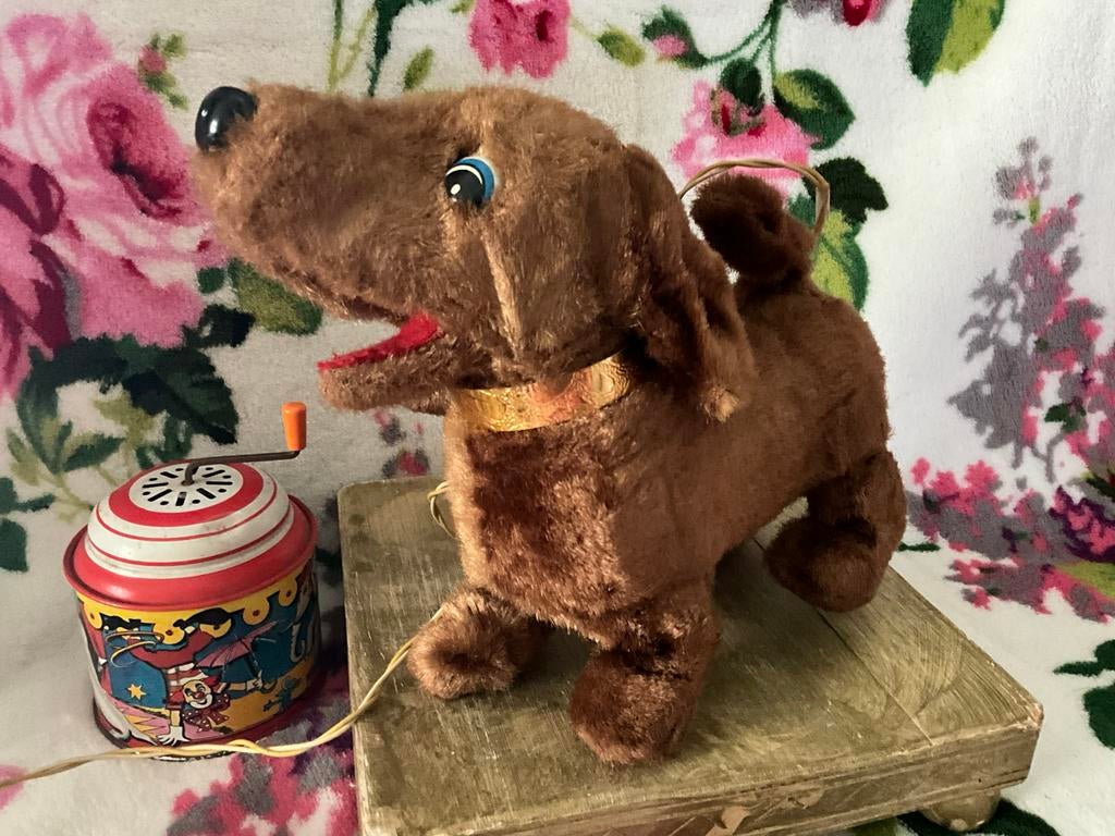 Antieke Japanse automaat hond met afstandsbediening, Ophalen of Verzenden