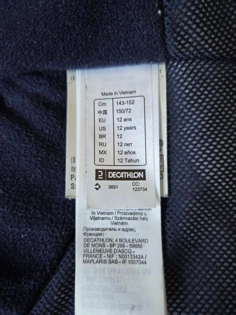 Zeiljas met voering, Tribord, maat 12 (143-152 cm), Ophalen