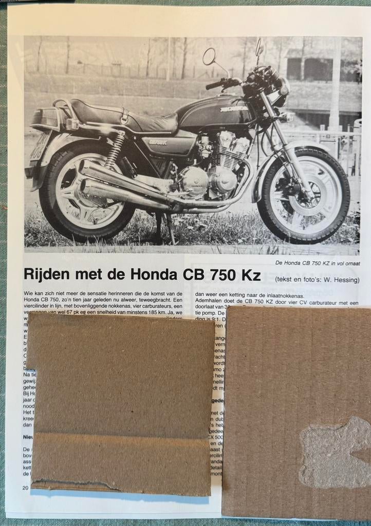 Verslag 1979 Honda CB750K, Verzenden, Zo goed als nieuw, Motoren