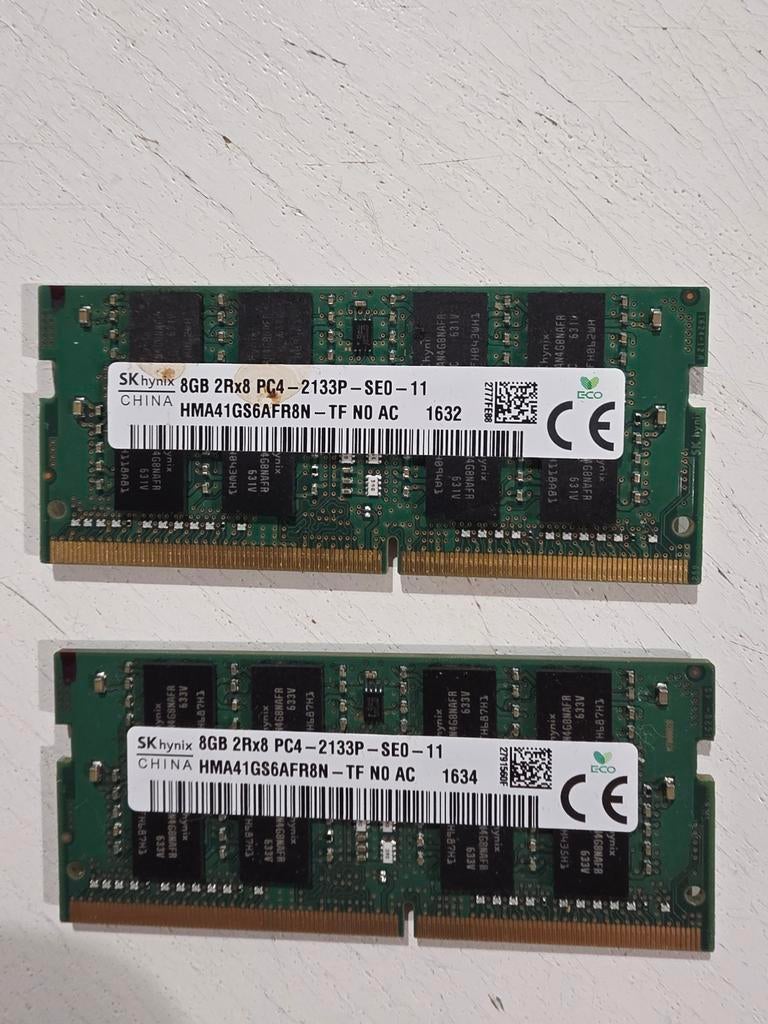 SK Hynix 2x 8GB DDR4 RAM PC4-2133P, Computers en Software, RAM geheugen, Ophalen of Verzenden
