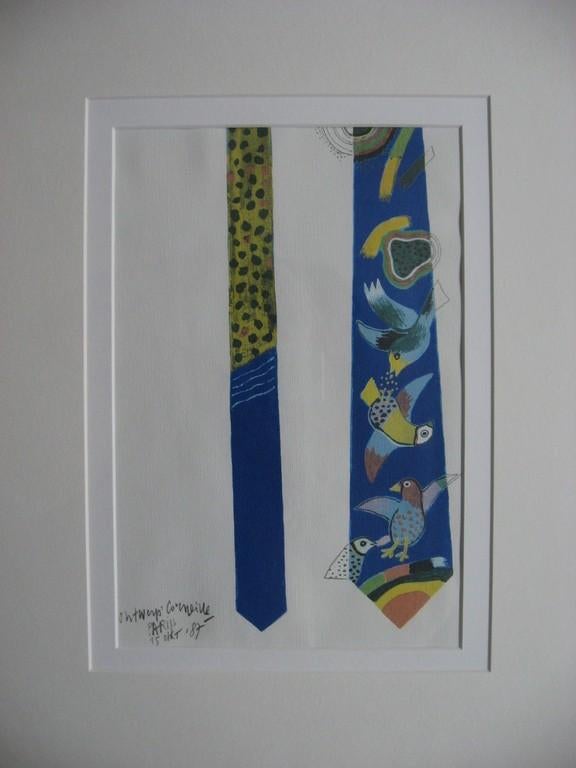 Corneille Litho Stropdas gesigneerd in de druk, Antiek en Kunst, Ophalen of Verzenden