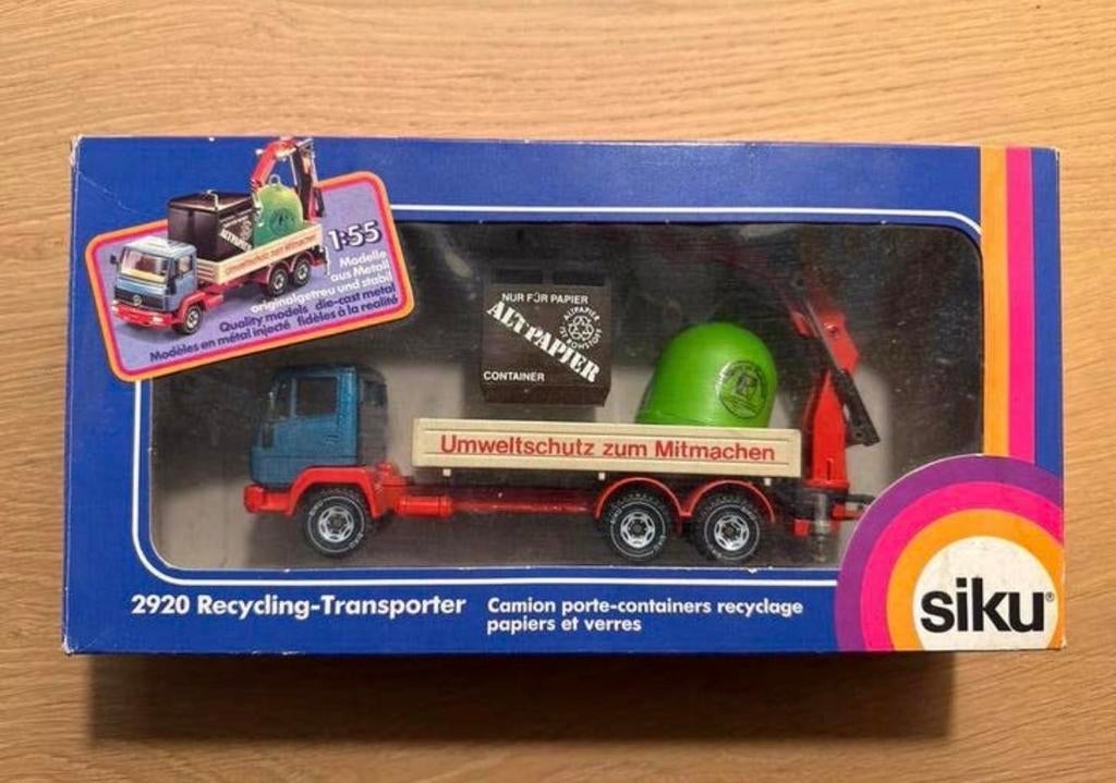 Siku 2920 Vuilniswagen met Kraan 1:55 (Gebruikt), Ophalen of Verzenden, Gebruikt