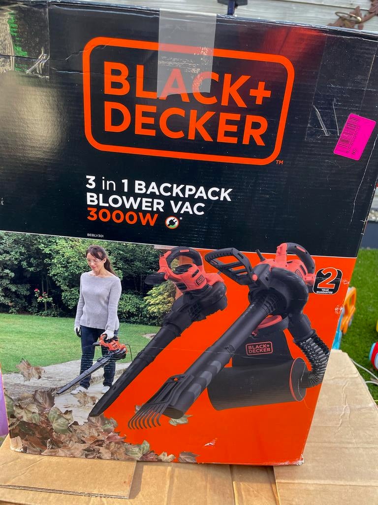 Black+Decker bladblazer onderdelen motor,ventilator,ehuizing, Tuin en Terras, Bladblazers, Gebruikt, Handgedragen, Ophalen of Verzenden