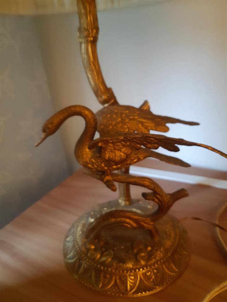Bronzen Kraanvogel Lamp - Elegante Tafellamp, Ophalen