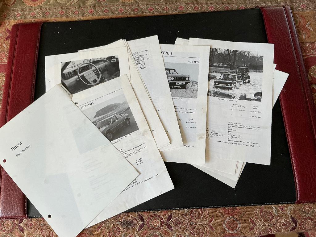 Rover documentatie, Ophalen of Verzenden