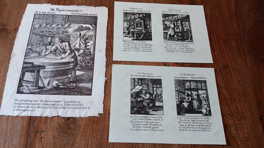 Herdruk gravures  platen boek spiegel menselyk bedryf, Ophalen of Verzenden