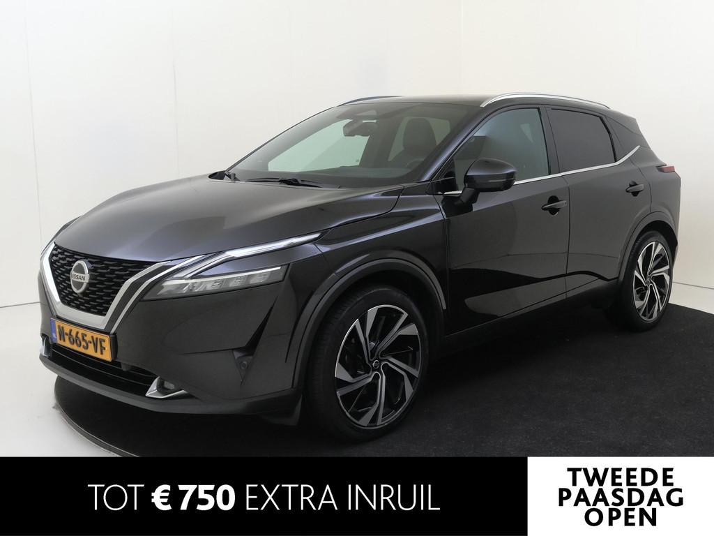 Nissan Qashqai 1.3 MHEV Xtronic Tekna Plus AUTOMAAT | NAVIGA, Euro 6, Zwart, Qashqai, Adaptive Cruise Control