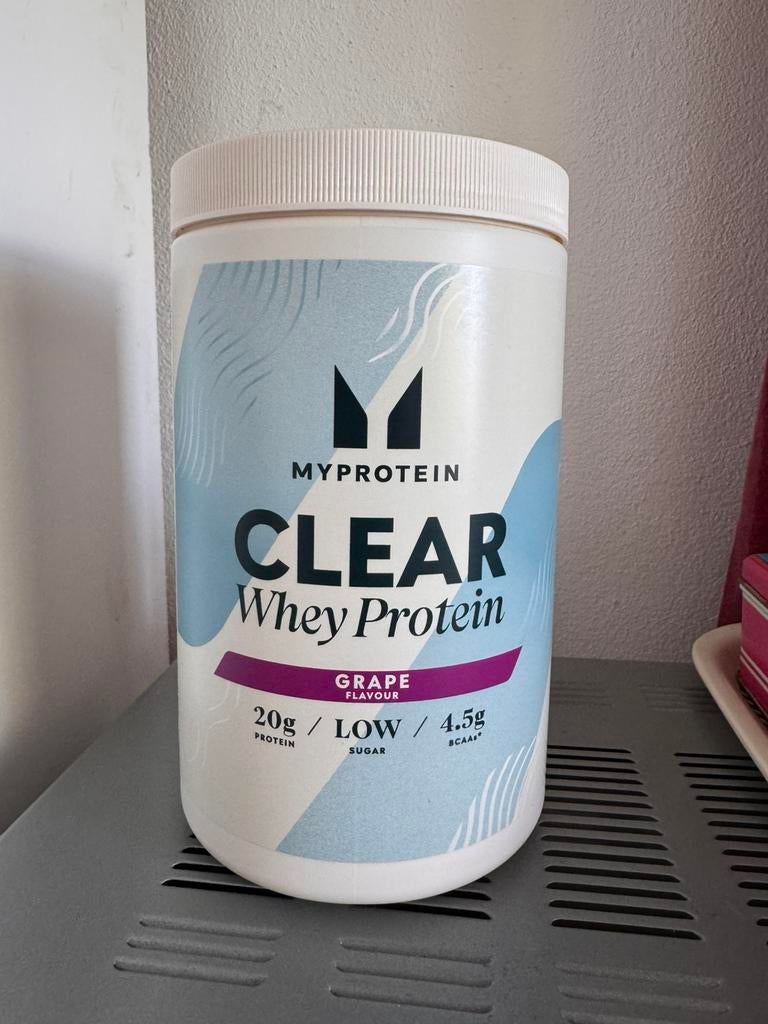 myprotein vlear whey protein grape flavour 500 gram, Ophalen of Verzenden, Nieuw, Poeder of Drank