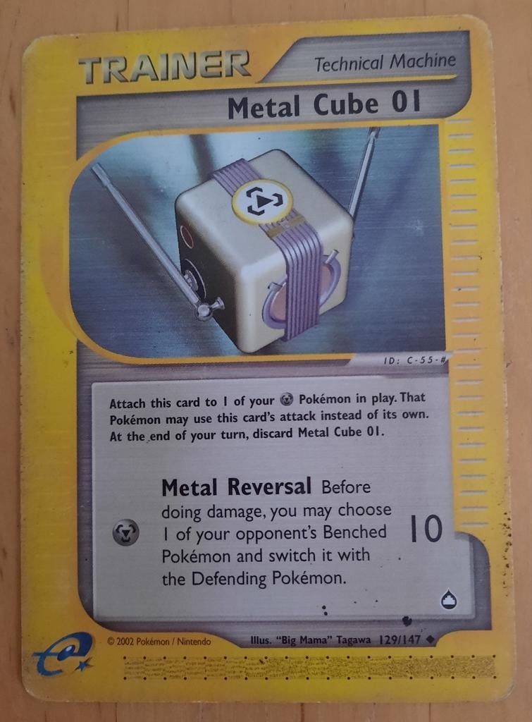 TRAINER METAL CUBE - 129/147 - POKÉMON KAART, Ophalen of Verzenden, Nieuw