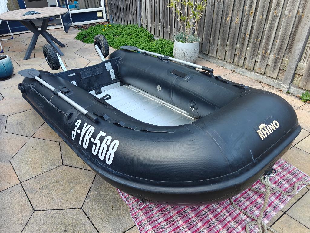 Nimarine Rhino rubberboot met 8pk Mercury buitenboordmotor., Watersport en Boten, Ophalen, Gebruikt, Motor en Techniek, Motorboot