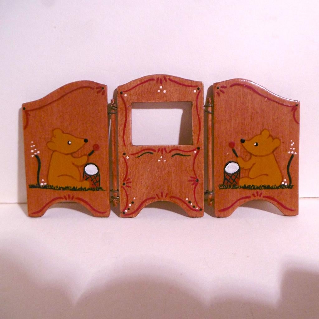 oude houten poppenkast beren poppenhuis speelgoed winkel pop, Verzenden, Poppenhuis