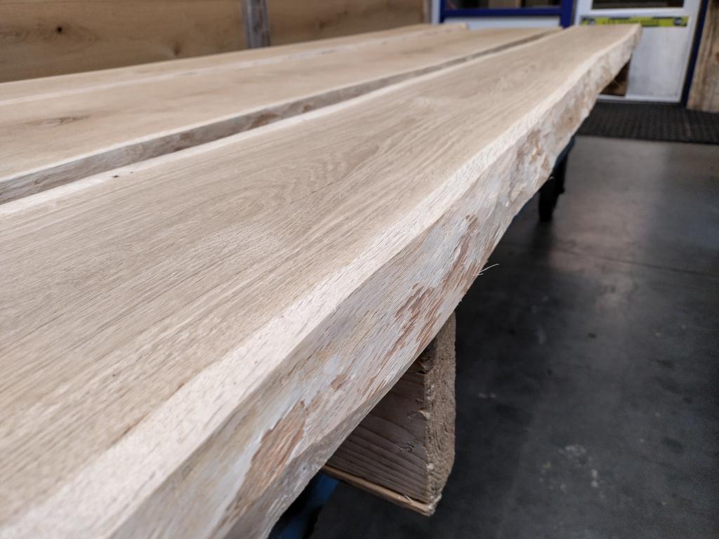 Eiken schaaldelen meubel droog 33mm dik Div breedte