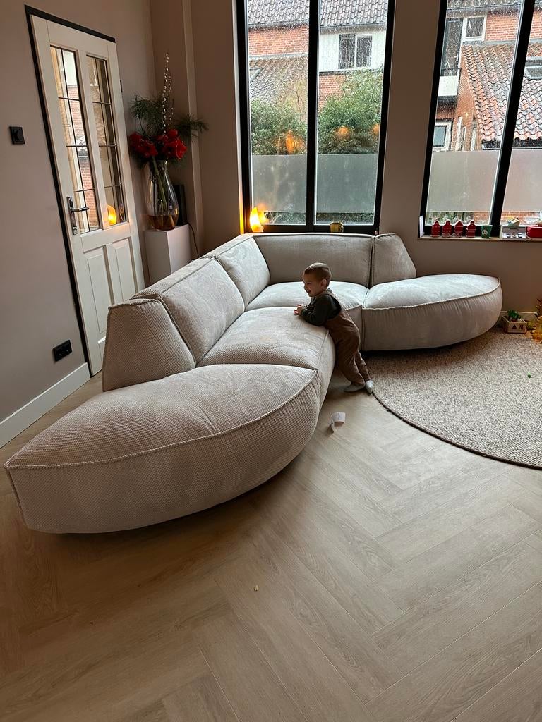 Modulaire bank van Zitmaxx - beige, Huis en Inrichting, Banken | Bankstellen, Gebruikt, Hoekbank, Vierpersoons of meer, 300 cm of meer