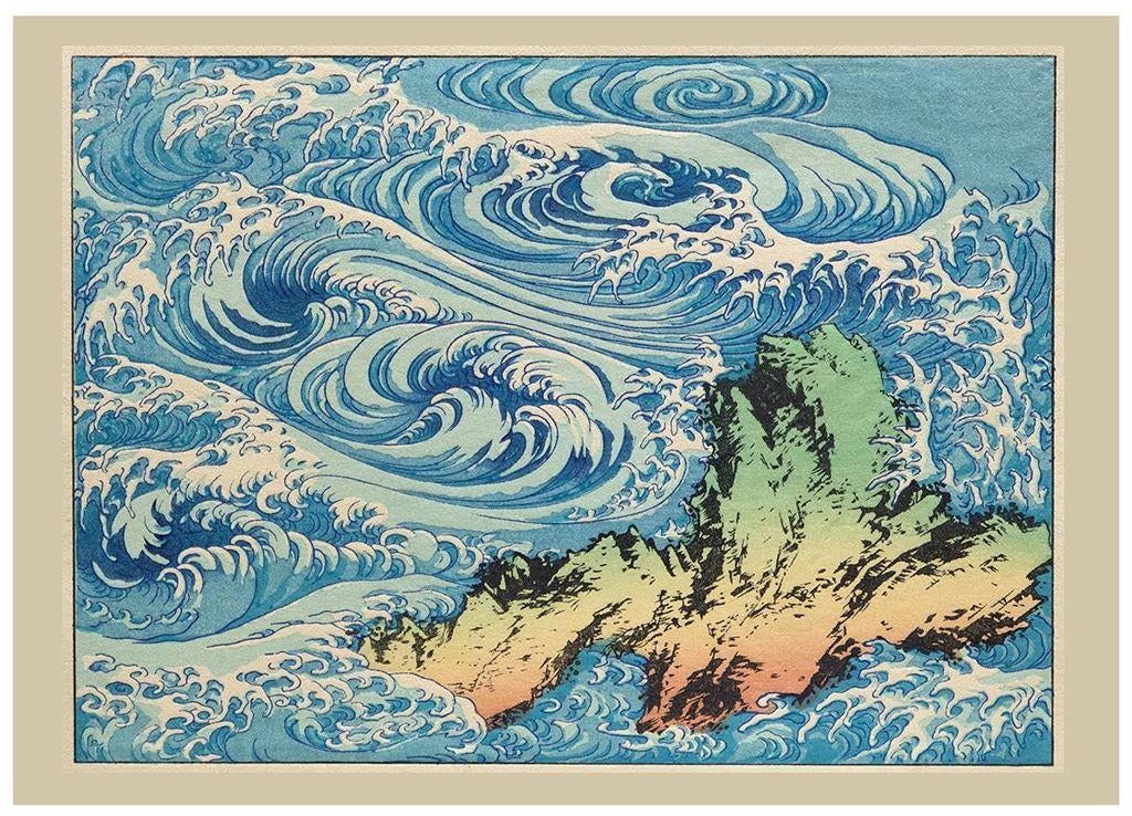 Naruto Whirlpool Ukiyo-e Japanse Kunst Poster Hokusai, Ophalen of Verzenden