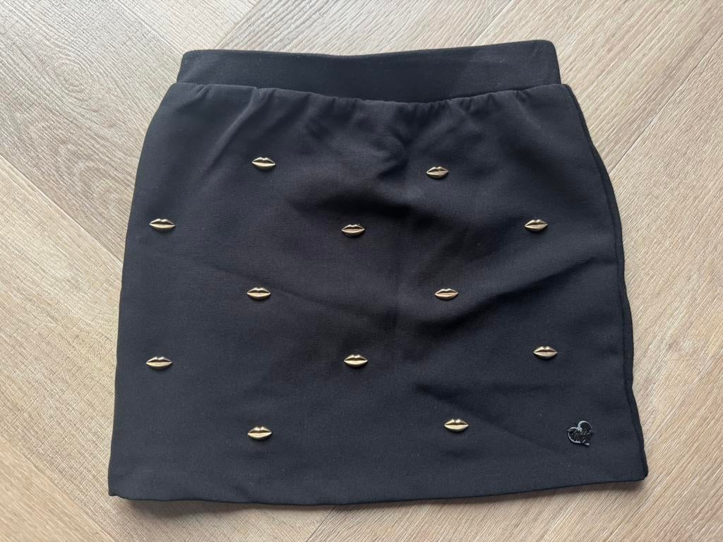 Jill Nicolette van Dam rok zwart/goud maat 110/116, Ophalen of Verzenden, Zo goed als nieuw, Meisje, Jurk of Rok