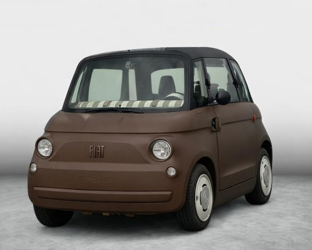 Fiat Topolino Base | Unieke kleur | Actieradius 75km, Auto's, Fiat, Automaat, Panoramadak, Bruin, Elektrisch
