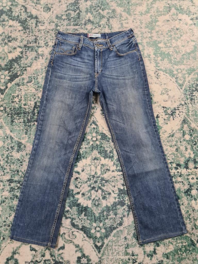 Levi's 627 straight fit W30 L30 Dames Tulsi3030 High-rise, Blauw, Ophalen of Verzenden, Zo goed als nieuw, W30 - W32 (confectie 38/40)