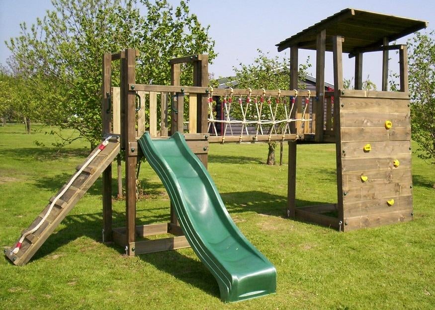 PIRATENTOREN met LOOPBRUG speelhuis klimtoren speeltoestel