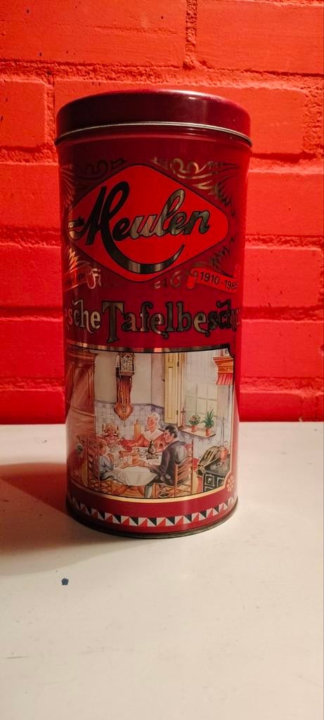 Vintage van der Meulen beschuitbus, Verzamelen, Blikken, Ophalen of Verzenden, Gebruikt, Overige