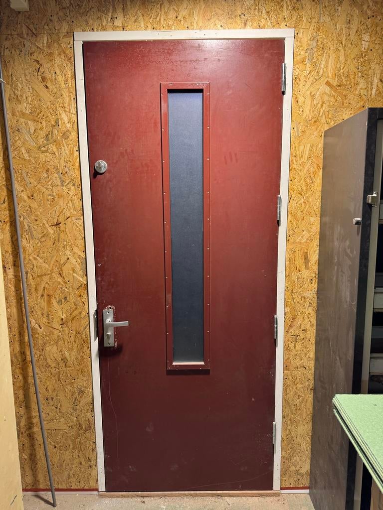 Massieve deuren L + R draaiend, Doe-het-zelf en Verbouw, Ophalen, 80 tot 100 cm, 215 cm of meer, Hout