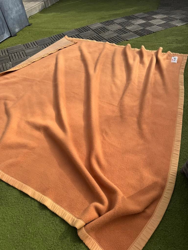 XXL 260x260 Aabe deken dralon vintage, Ophalen of Verzenden, Gebruikt