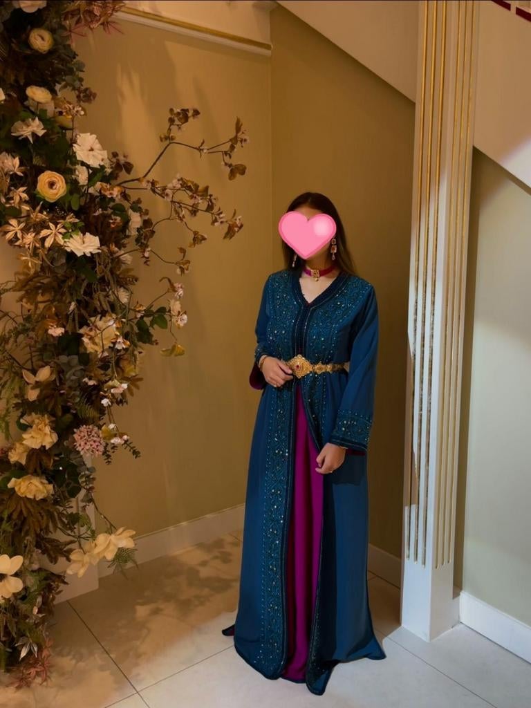 Takchita Marokkaanse jurk kaftan te koop, Ophalen of Verzenden, Zo goed als nieuw, Maat 36 (S), Overige typen