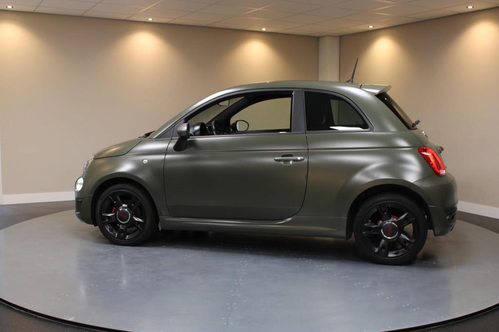 Fiat 500 0.9 TwinAir Turbo Sport *68.000Km!* Mat groen|Cruis, Voorwielaandrijving, Gebruikt, Leder en Stof, 905 kg
