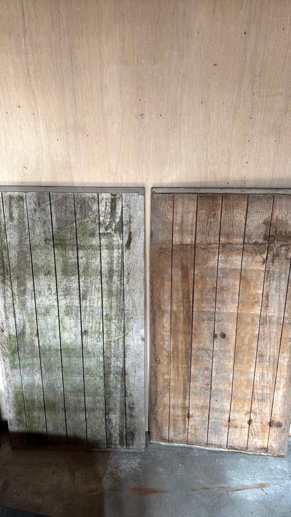 2 steenschotten, Ophalen, Zo goed als nieuw, Hout