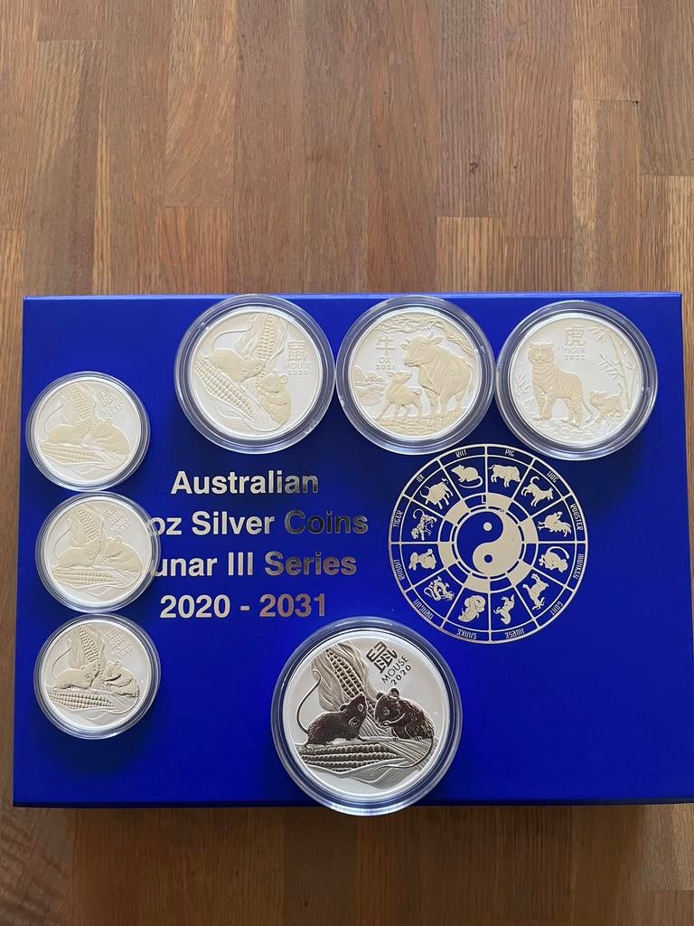 14 oz. Lunar 3 serie, Ophalen, Setje, Zilver