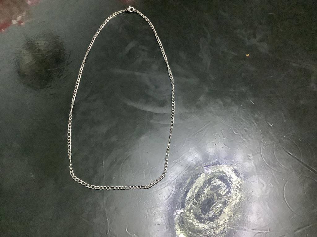Ketting kleurzilver, Sieraden, Tassen en Uiterlijk, Kettingen, Ophalen of Verzenden, Gebruikt, Zilver, Overige materialen