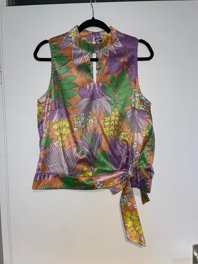 ANA ALCAZAR satijnen look halter top blouse mt 42, Kleding | Dames, Maat 42/44 (L), Oranje, Ophalen of Verzenden, Zo goed als nieuw